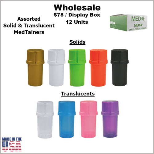 Medtainers- Plain Assorted Solids & Translucents (12 Units)