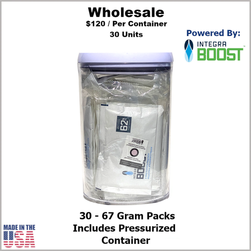 Humidity Pack- 67 Gram Size Integra Boost 2 Way 62% RH (30 Units) in Container