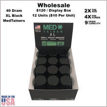 Load image into Gallery viewer, Medtainers- 40 Dram XL Medtainers All Black (12 Units)