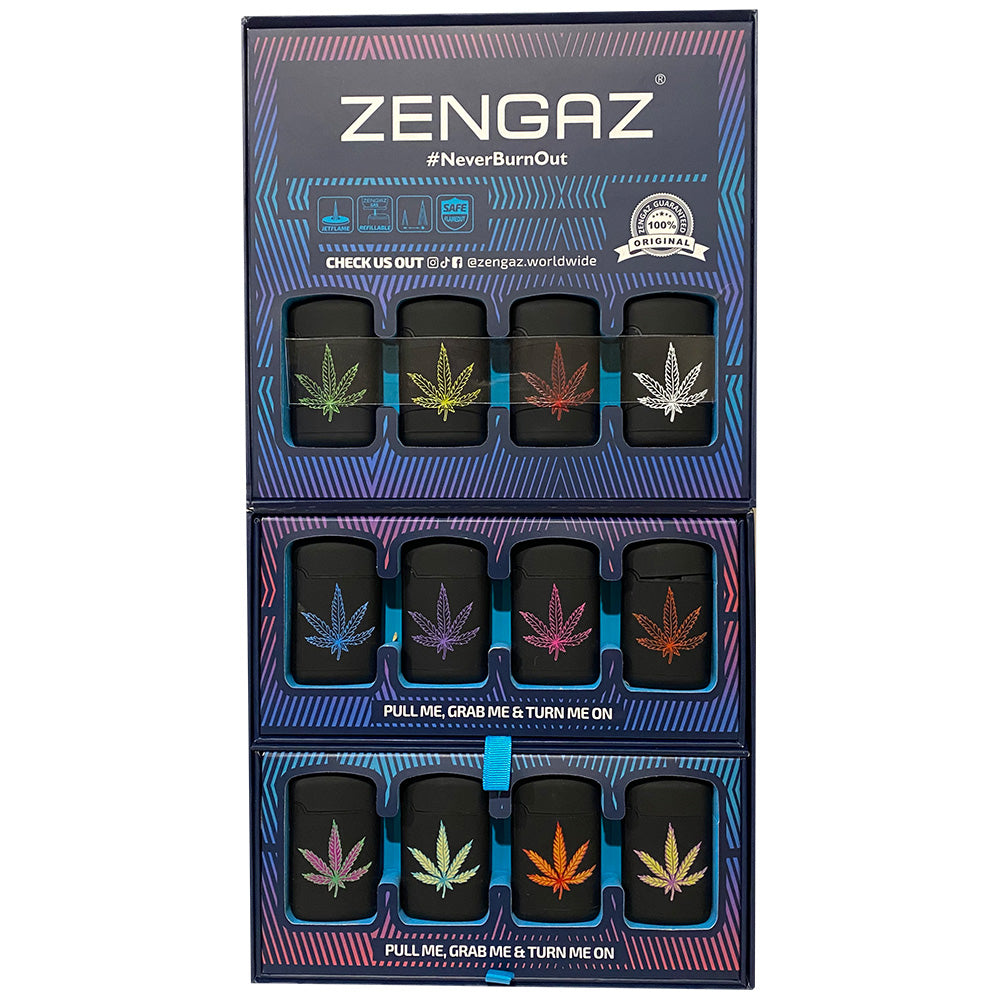 ZL-3 · MEGA JET Black Edition Leaf Design Lighters