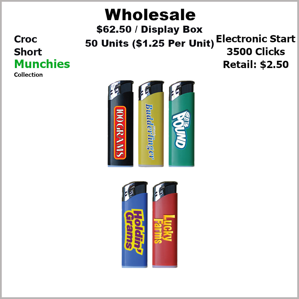 Lighters- Croc Regular Munchies Collection (50 Units)